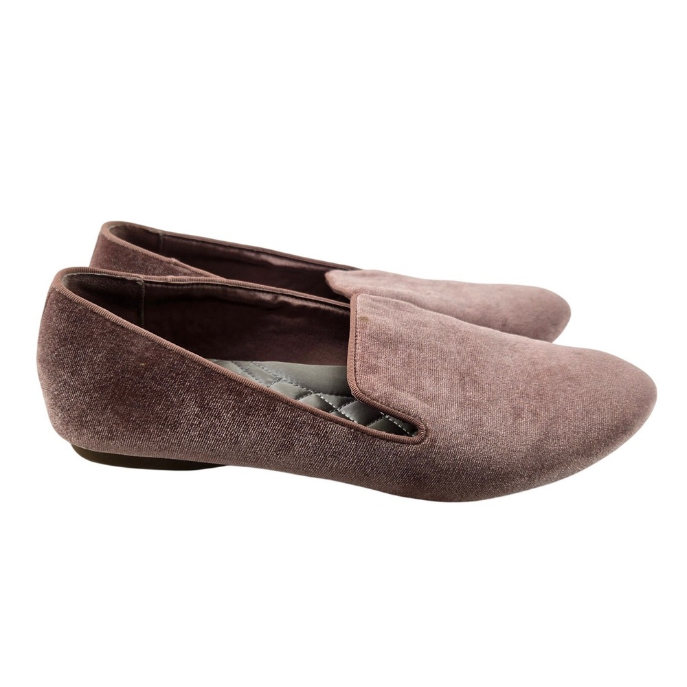 Birdies Starling Loafers Womens 9 Dusty Rose Pink Velvet Quilted Flats Shoes
